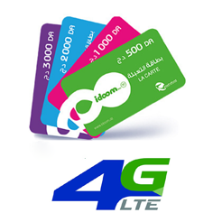 بطاقات الأنترنت IDOOM 4G LTE