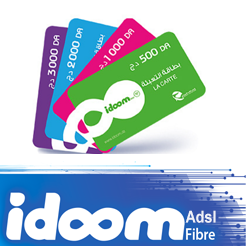 بطاقات الأنترنت IDOOM (ADSL/Fibre)